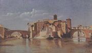 Jean Baptiste Camille  Corot Ile et pont San Bartolomeo (mk11) Sweden oil painting artist